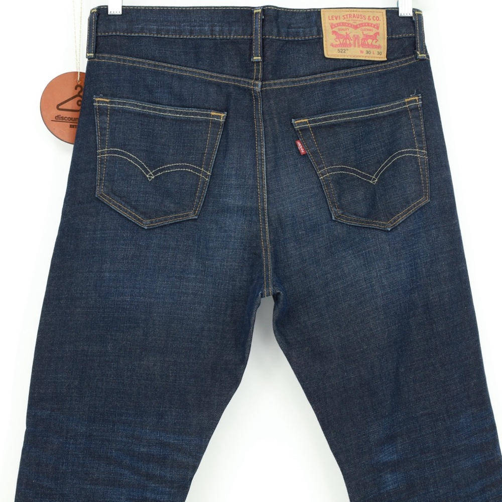 Levi's Dark Indigo Straight Jeans Size 30x30 - Picture 4 of 10